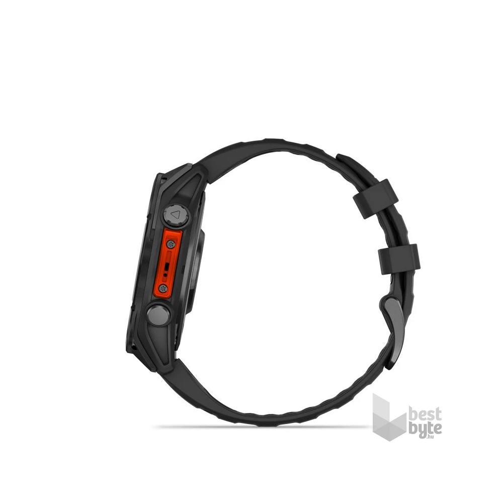 Garmin 010-02904-00 fenix 8 AMOLED (47mm) szilikon pántos fekete okosóra