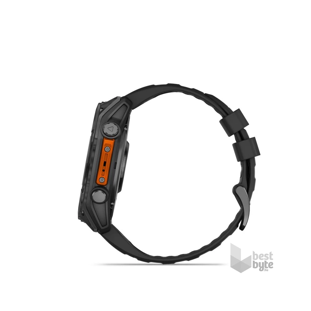 Garmin 010-02905-00 fenix 8 AMOLED (51mm) szilikon pántos fekete okosóra
