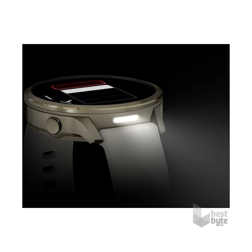 Garmin 010-03013-03 Venu 4 (41mm) csontszínű szilikon és homokszínű bőrszíjjal arany okosóra