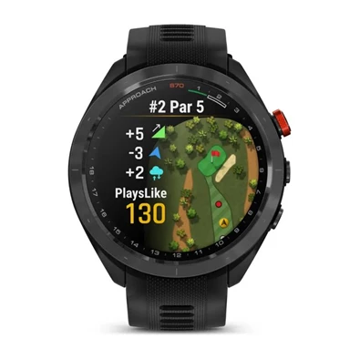 Garmin Approach S70 (47mm) fekete kerámia fekete szilikon szíjjal (ED) okosóra