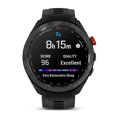 Garmin Approach S70 (47mm) fekete kerámia fekete szilikon szíjjal (ED) okosóra