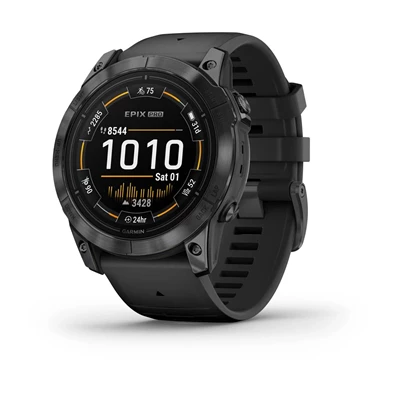 Garmin Epix Pro (Gen 2) 51 mm, szürke, fekete szilikon szíjjal okosóra