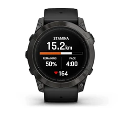 Garmin Epix Pro (Gen 2) 51 mm, szürke, fekete szilikon szíjjal okosóra