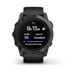 Garmin Epix Pro (Gen 2) 51 mm, szürke, fekete szilikon szíjjal okosóra