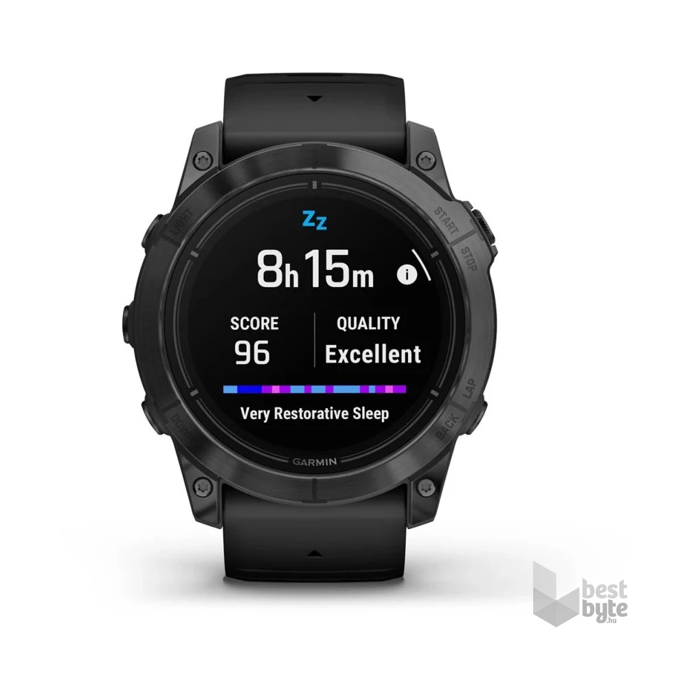Garmin Epix Pro (Gen 2) 51 mm, szürke, fekete szilikon szíjjal okosóra