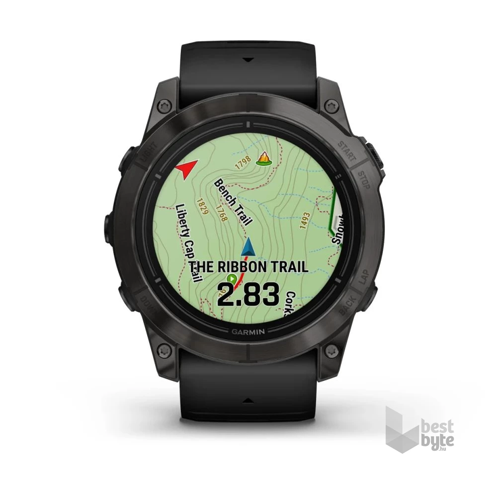Garmin Epix Pro (Gen 2) 51 mm, szürke, fekete szilikon szíjjal okosóra