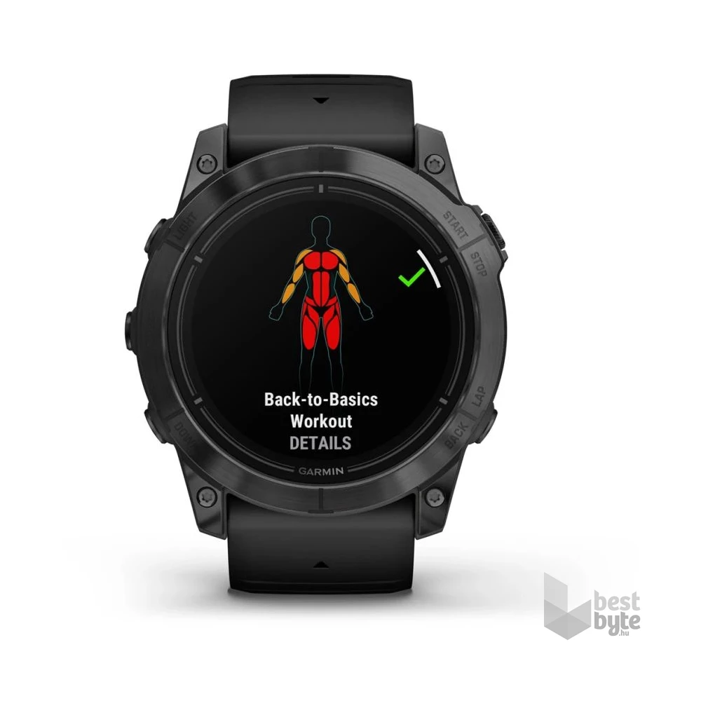 Garmin Epix Pro (Gen 2) 51 mm, szürke, fekete szilikon szíjjal okosóra