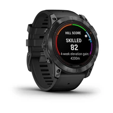 Garmin Fenix 7X Pro Solar, szürke, fekete szilikon szíjjal okosóra
