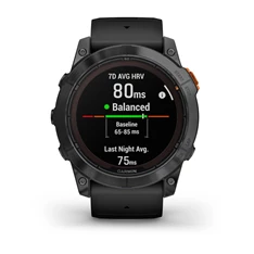 Garmin Fenix 7X Pro Solar, szürke, fekete szilikon szíjjal okosóra