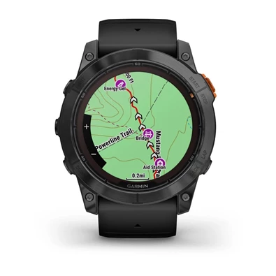 Garmin Fenix 7X Pro Solar, szürke, fekete szilikon szíjjal okosóra