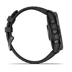Garmin Fenix 7X Pro Solar, szürke, fekete szilikon szíjjal okosóra
