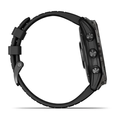 Garmin Fenix 7X Pro Solar, szürke, fekete szilikon szíjjal okosóra