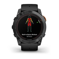 Garmin Fenix 7X Pro Solar, szürke, fekete szilikon szíjjal okosóra