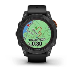 Garmin Fenix 7 Pro Solar, szürke, fekete szilikon szíjjal okosóra