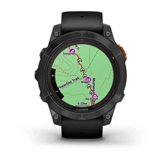 Garmin Fenix 7 Pro Solar, szürke, fekete szilikon szíjjal okosóra