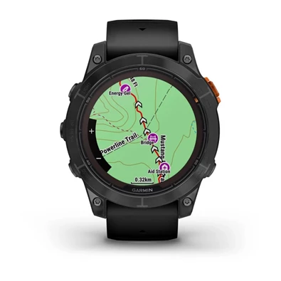 Garmin Fenix 7 Pro Solar, szürke, fekete szilikon szíjjal okosóra