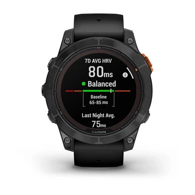Garmin Fenix 7 Pro Solar, szürke, fekete szilikon szíjjal okosóra