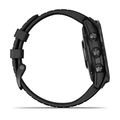 Garmin Fenix 7 Pro Solar, szürke, fekete szilikon szíjjal okosóra