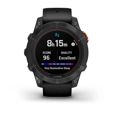 Garmin Fenix 7 Pro Solar, szürke, fekete szilikon szíjjal okosóra