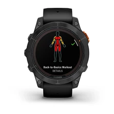 Garmin Fenix 7 Pro Solar, szürke, fekete szilikon szíjjal okosóra