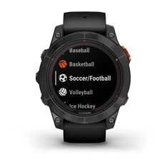 Garmin Fenix 7 Pro Solar, szürke, fekete szilikon szíjjal okosóra