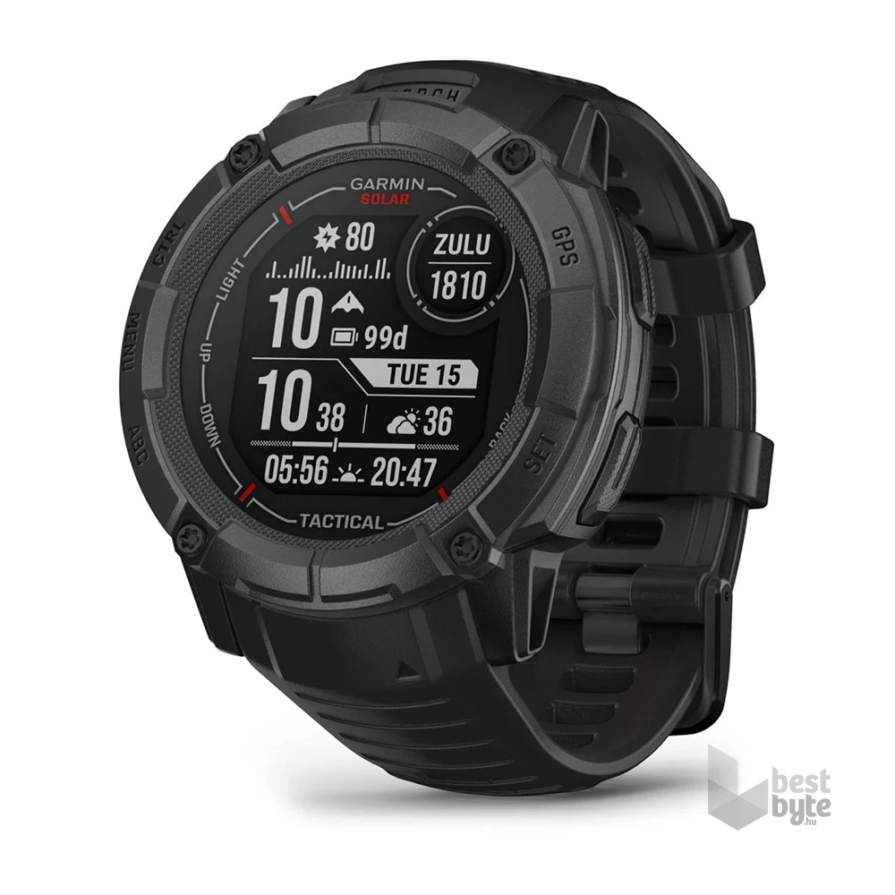 Garmin Instinct 2X Solar Tactical fekete okosóra