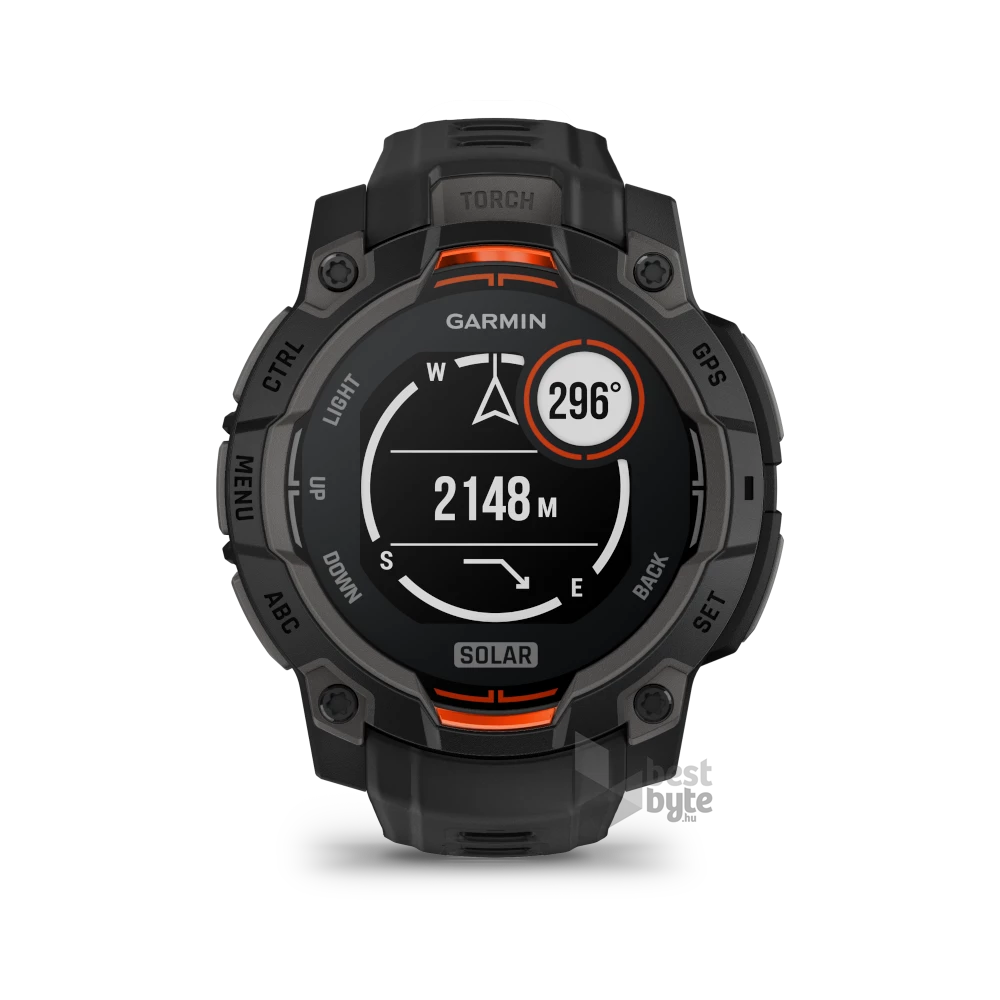 Garmin Instinct 3 45mm Solar fekete okosóra