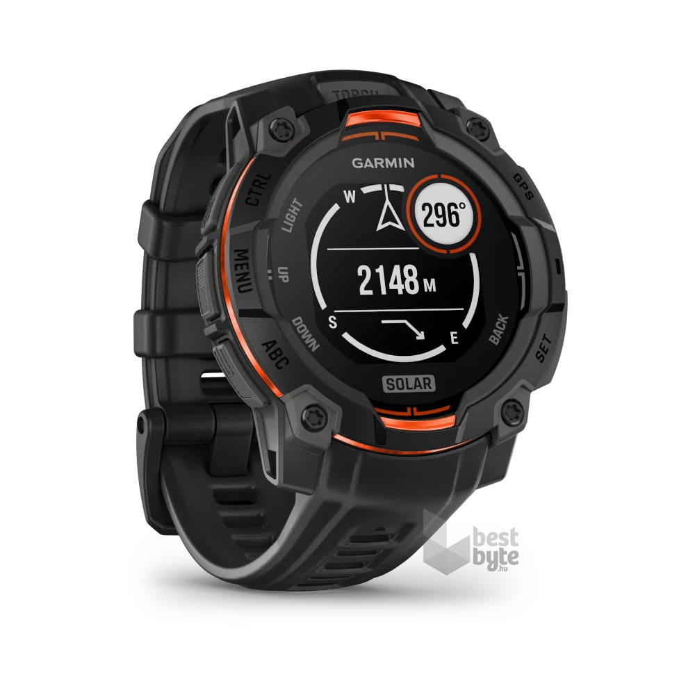 Garmin Instinct 3 45mm Solar fekete okosóra