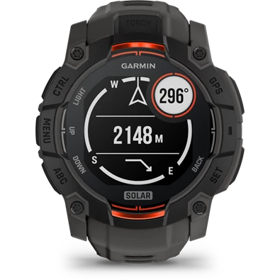 Garmin Instinct 3 50mm Solar fekete sötétszürke szíjjal okosóra
