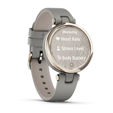 Garmin Lily Classic krém-arany, braloba-szürke tok és bőrszíj okosóra