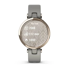 Garmin Lily Classic krém-arany, braloba-szürke tok és bőrszíj okosóra