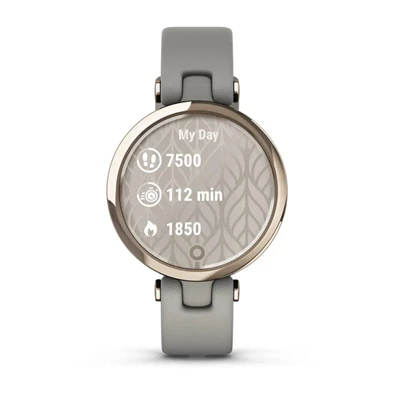 Garmin Lily Classic krém-arany, braloba-szürke tok és bőrszíj okosóra