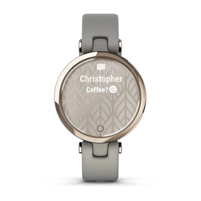 Garmin Lily Classic krém-arany, braloba-szürke tok és bőrszíj okosóra