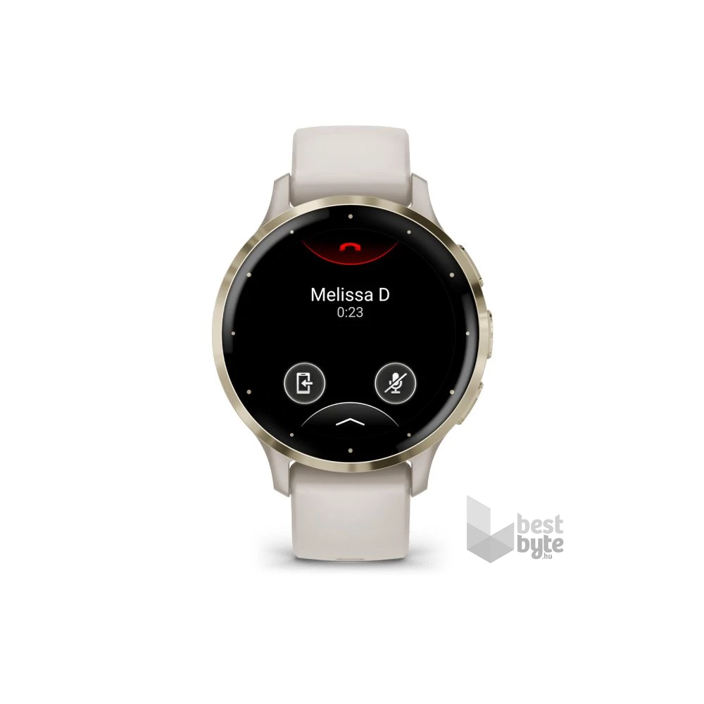 Garmin Venu 3S elefántcsont krémarany, szilikon szíjjal okosóra