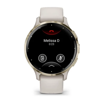 Garmin Venu 3S elefántcsont krémarany, szilikon szíjjal okosóra