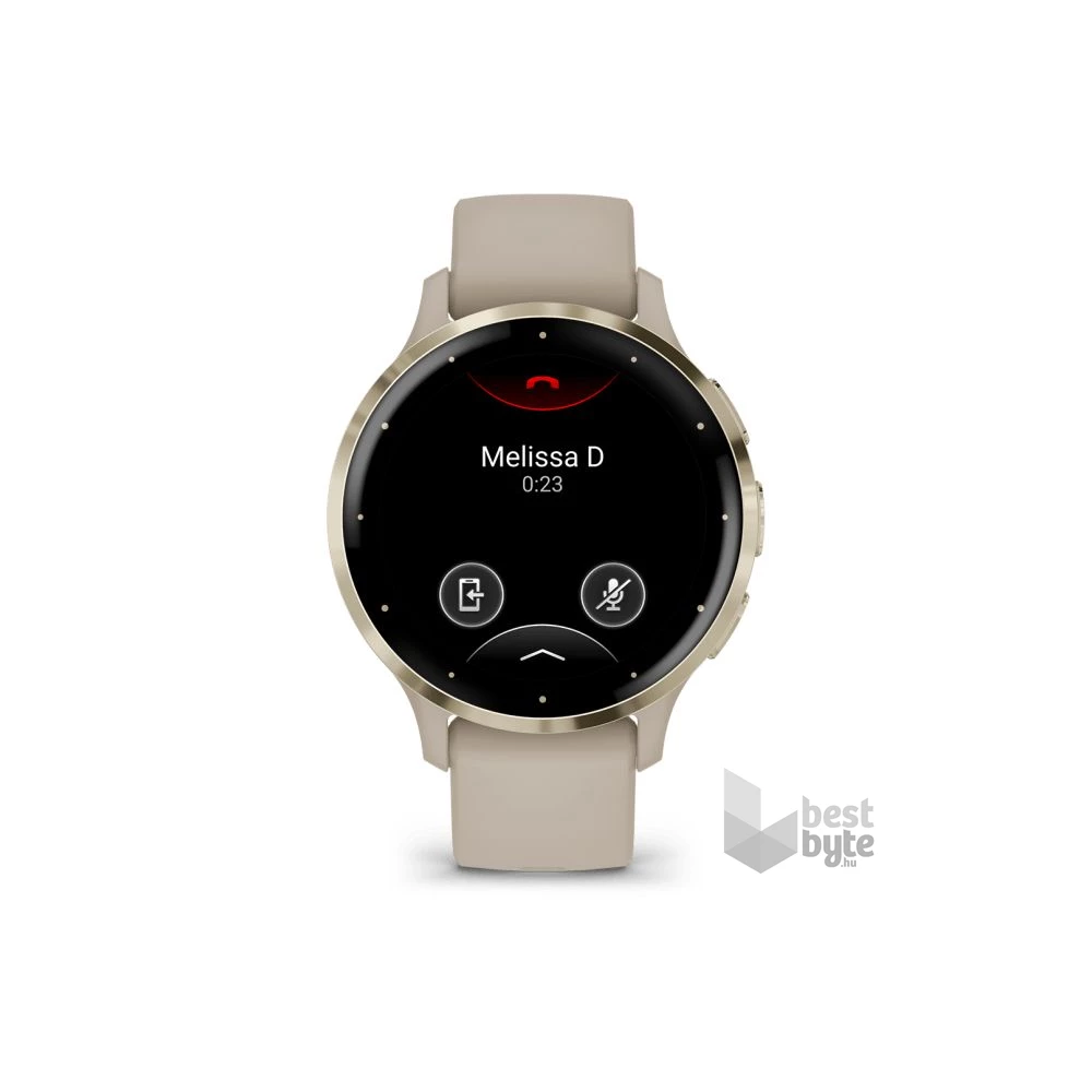 Garmin Venu 3S francia szürke-krémarany, szilikon szíjjal okosóra