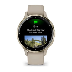 Garmin Venu 3S francia szürke-krémarany, szilikon szíjjal okosóra