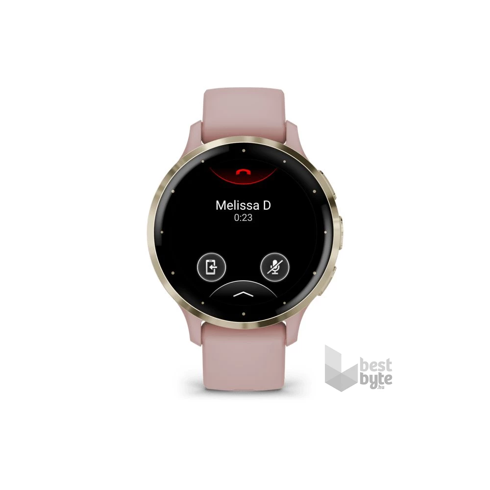 Garmin Venu 3S rózsa krémarany, szilikon szíjjal okosóra