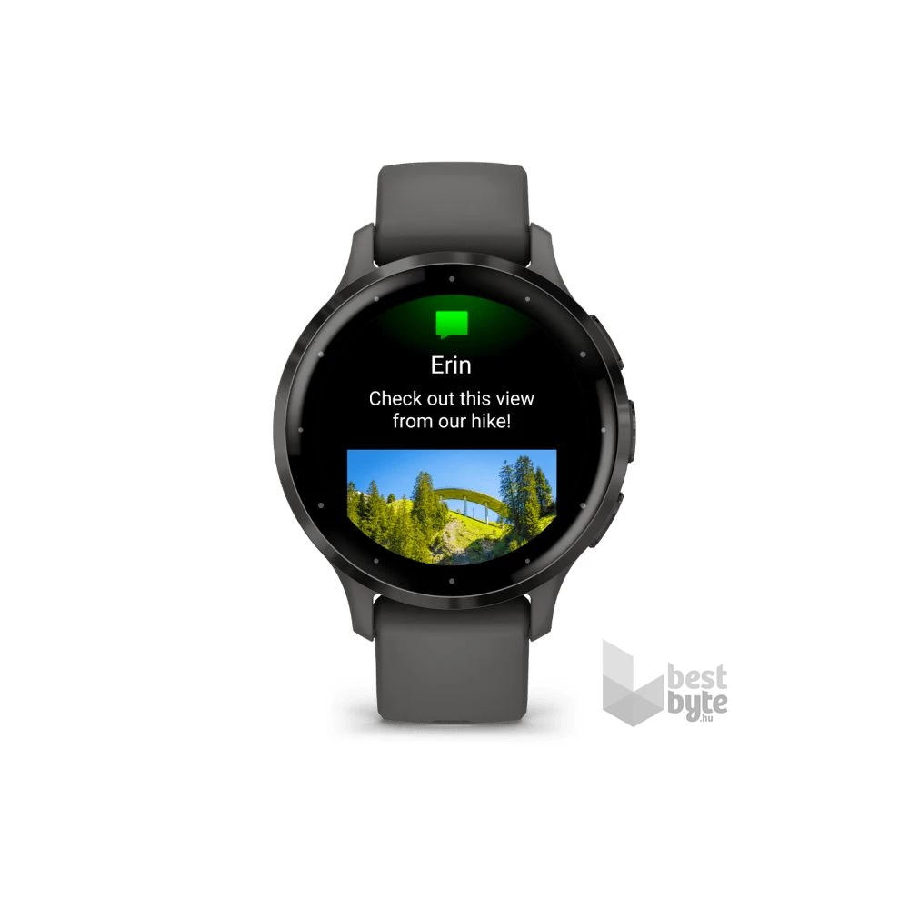 Garmin Venu 3S szürke, szürke kerettel, szilikon szíjjal okosóra