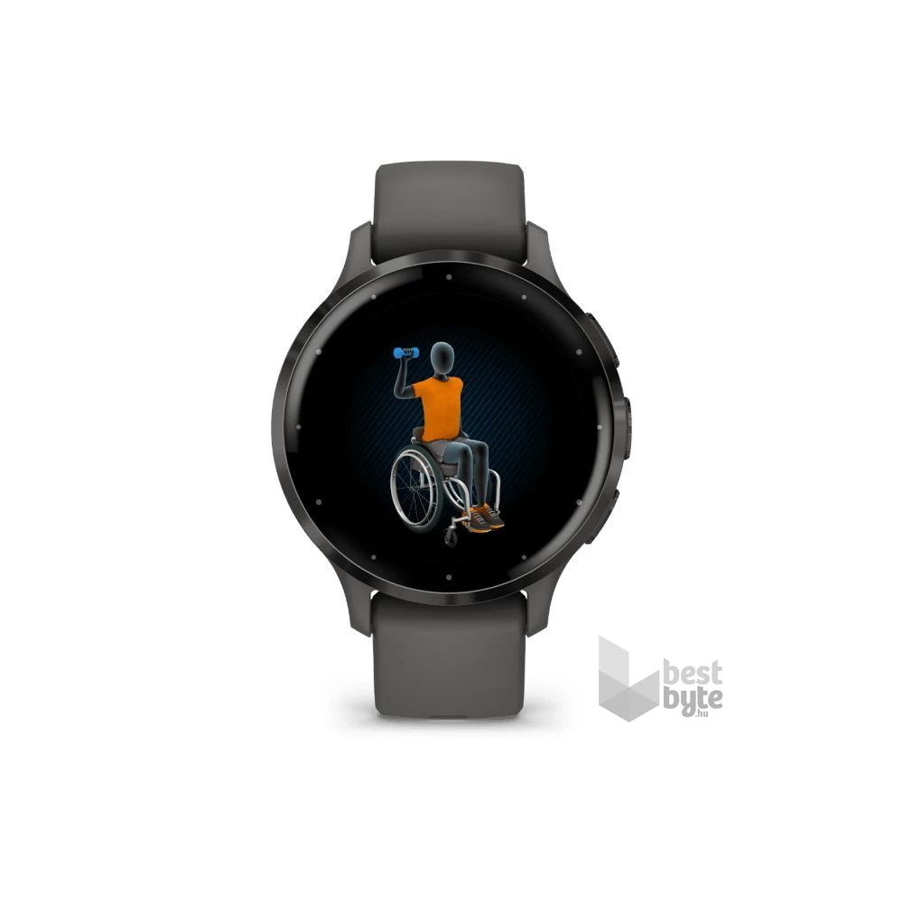 Garmin Venu 3S szürke, szürke kerettel, szilikon szíjjal okosóra (Újracsomagolt)