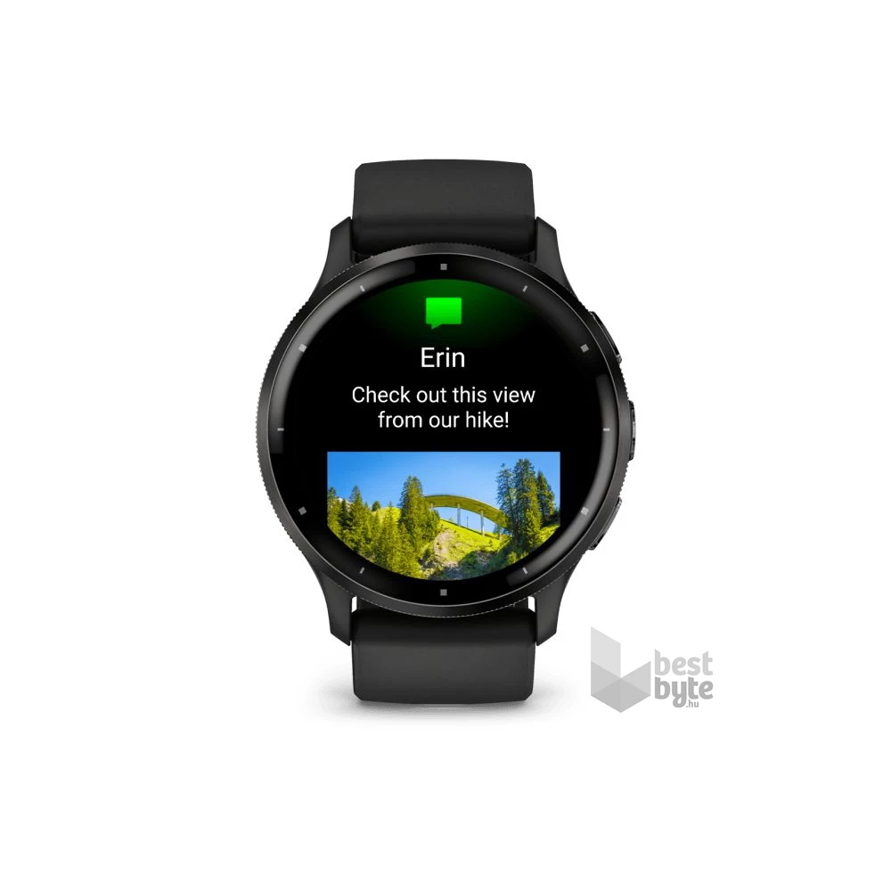 Garmin Venu 3 fekete, fekete kerettel, szilikon szíjjal okosóra