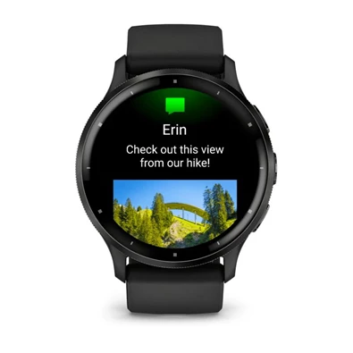 Garmin Venu 3 fekete, fekete kerettel, szilikon szíjjal okosóra