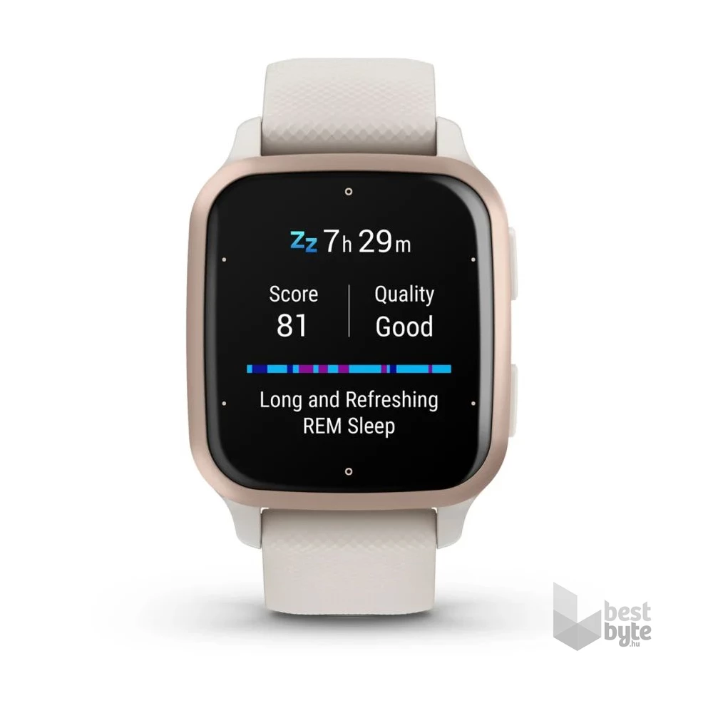 Garmin Venu Sq 2 Music törtfehér, világosarany kerettel okosóra