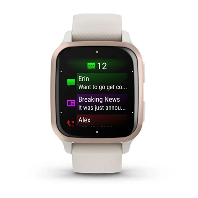 Garmin Venu Sq 2 Music törtfehér, világosarany kerettel okosóra