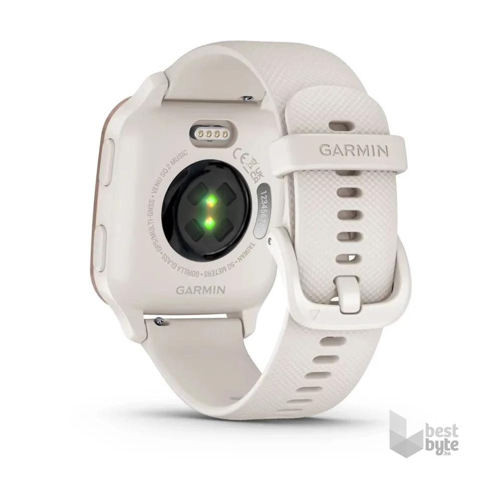Garmin Venu Sq 2 Music törtfehér, világosarany kerettel okosóra