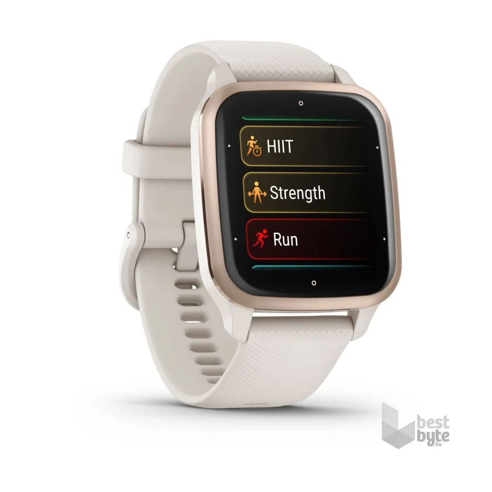 Garmin Venu Sq 2 Music törtfehér, világosarany kerettel okosóra
