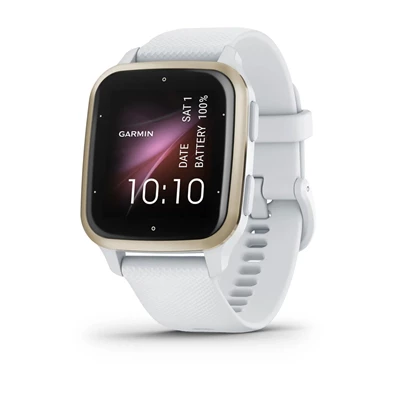 Garmin Venu Sq 2 fehér, krémarany kerettel okosóra