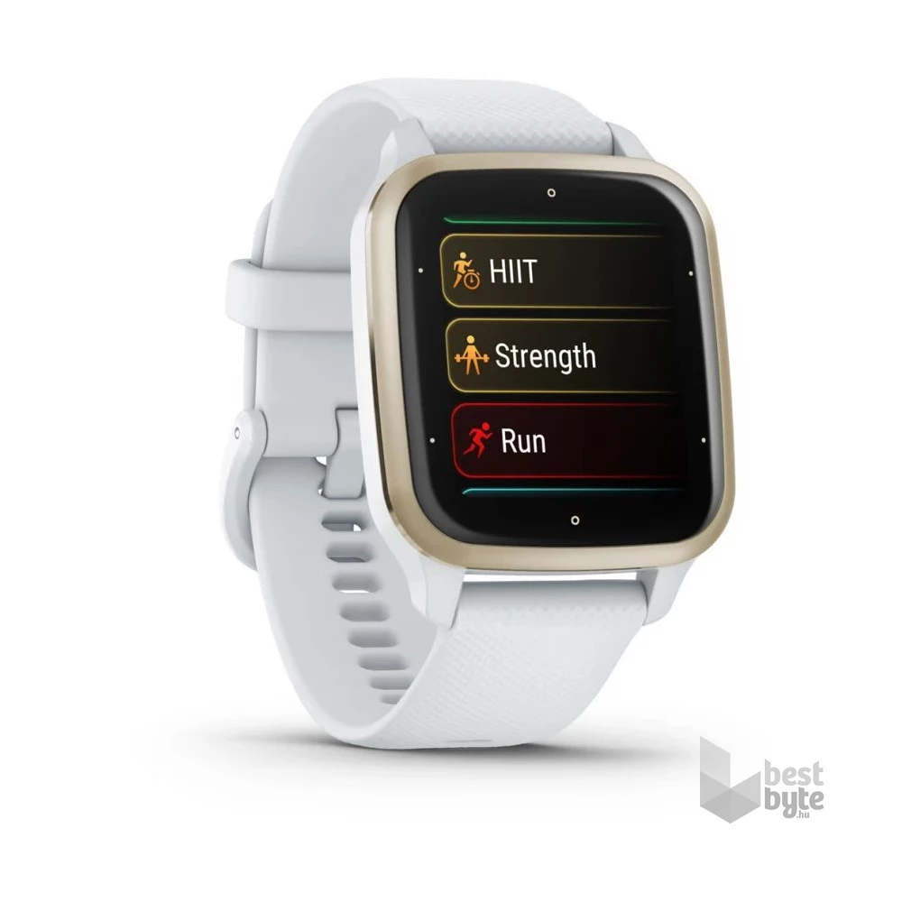 Garmin Venu Sq 2 fehér, krémarany kerettel okosóra