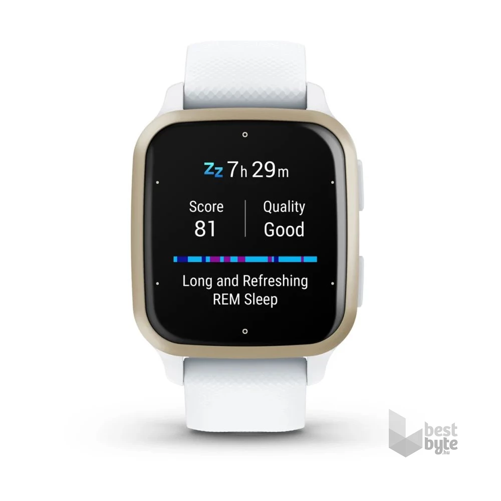Garmin Venu Sq 2 fehér, krémarany kerettel okosóra