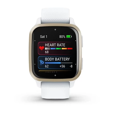 Garmin Venu Sq 2 fehér, krémarany kerettel okosóra